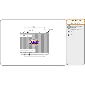 Kühler, Motorkühlung 106.177/A von AHE günstig für 145,54 € online kaufen