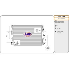 Kühler, Motorkühlung 109.148 von AHE günstig für 193,01 € online kaufen