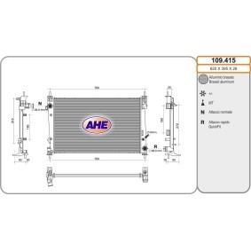 Kühler, Motorkühlung 109.415 von AHE günstig für 162,08 € online kaufen