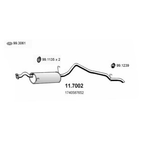 Comprar Silenciador trasero de ASSO 11.7002 a bajo precio de 238,54 €