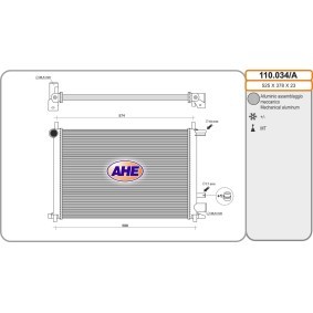 Comprar Radiador, refrigeración del motor de AHE 110.034/A a bajo precio de 110,28 €