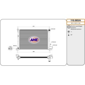 Comprar Radiador, refrigeración del motor de AHE 110.085/A a bajo precio de 67,03 €