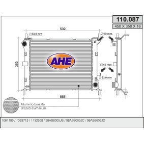 Kühler, Motorkühlung 110.087 von AHE günstig für 119,01 € online kaufen