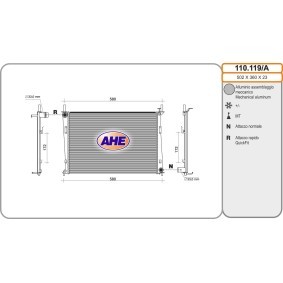 Comprar Radiador, refrigeración del motor de AHE 110.119/A a bajo precio de 113,02 €
