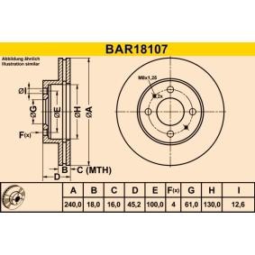 Compre Discos de freno de Barum online para SUNNY III Traveller (Y10) a precios moderados