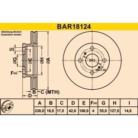 Comprar Disco de freno de Barum BAR18124 a bajo precio de 29,82 €