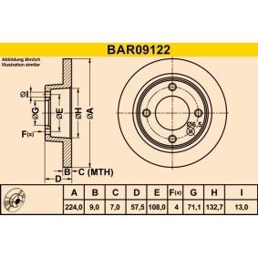 Comprar Disco de freno de Barum BAR09122 a bajo precio de 23,23 €