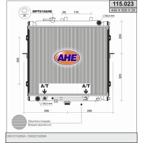 Kühler, Motorkühlung 115.023 von AHE günstig für 124,58 € online kaufen