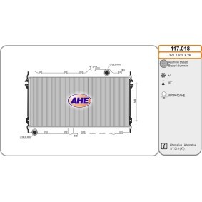 Comprar Radiador, refrigeración del motor de AHE 117.018 a bajo precio de 119,65 €