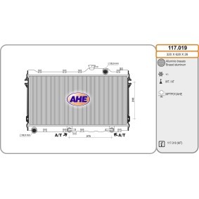 Comprar Radiador, refrigeración del motor de AHE 117.019 a bajo precio de 175,82 €