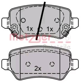 Bremsbeläge 1170812 von METZGER günstig für 21,40 € online kaufen