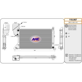 Compre Radiador, arrefecimento do motor da AHE 118.067 a um preço baixo por 346,35 €
