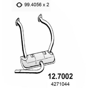 Comprar Silenciador trasero de ASSO 12.7002 a bajo precio de 113,41 €
