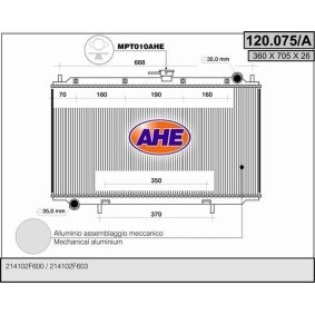Kühler, Motorkühlung 120.075/A von AHE günstig für 103,33 € online kaufen