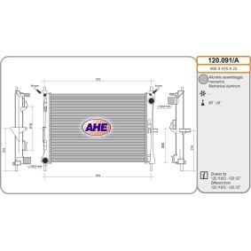 Kühler, Motorkühlung 120.091/A von AHE günstig für 119,13 € online kaufen