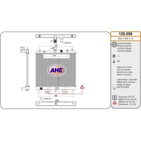 Kühler, Motorkühlung 120.098 von AHE günstig für 132,44 € online kaufen