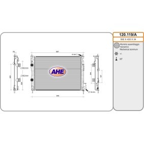 Kühler, Motorkühlung 120.119/A von AHE günstig für 169,86 € online kaufen