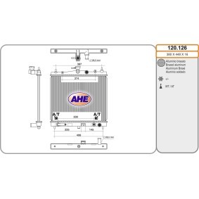 Kühler, Motorkühlung 120.126 von AHE günstig für 129,21 € online kaufen
