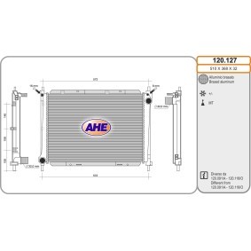 Kühler, Motorkühlung 120.127 von AHE günstig für 175,18 € online kaufen