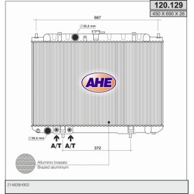 Kühler, Motorkühlung 120.129 von AHE günstig für 293,89 € online kaufen