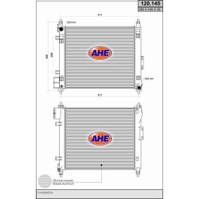 Kühler, Motorkühlung 120.145 von AHE günstig für 174,74 € online kaufen