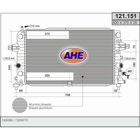 Kühler, Motorkühlung 121.151 von AHE günstig für 141,85 € online kaufen