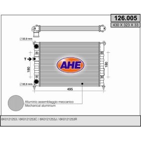 Kühler, Motorkühlung 126.005 von AHE günstig für 42,17 € online kaufen
