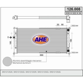 Kühler, Motorkühlung 126.008 von AHE günstig für 56,25 € online kaufen