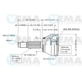 Comprar Juego de articulación, árbol de transmisión de VEMA 18401 a bajo precio de 37,47 €