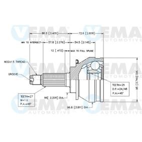 Acquista Kit giunti semiasse da VEMA 18561 a buon mercato per soli 51,60 €