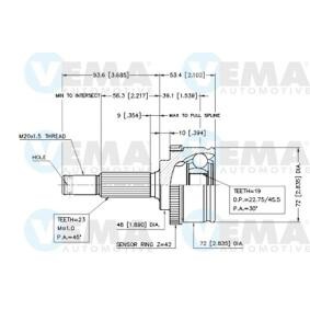 Acquista Kit giunti semiasse da VEMA 18656 a buon mercato per soli 42,62 €