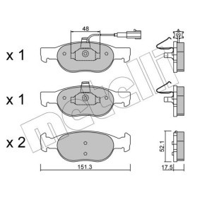 Achetez des Plaquettes de frein METELLI 22-0015-1 à prix pour 24,39 €
