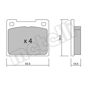 Achetez des Plaquettes de frein METELLI 22-0020-0 à prix pour 24,07 €