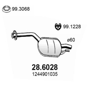 Mittelschalldämpfer 28.6028 von ASSO günstig für 209,96 € online kaufen