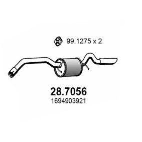 Comprar Silenciador trasero de ASSO 28.7056 a bajo precio de 167,24 €