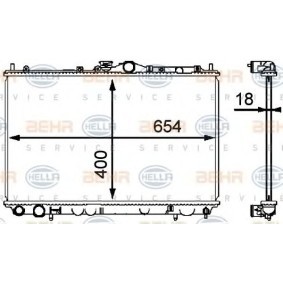 Kühler, Motorkühlung für MITSUBISHI von HELLA