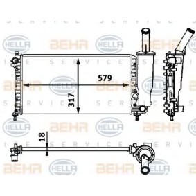 Kühler, Motorkühlung 8MK 376 718-581 von HELLA günstig für 80,56 € online kaufen
