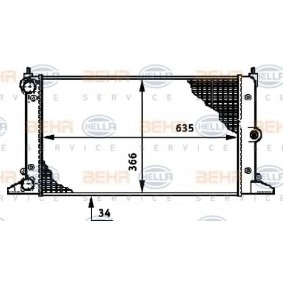 Kühler, Motorkühlung 8MK 376 720-511 von HELLA günstig für 97,09 € online kaufen