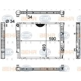 Kühler, Motorkühlung 8MK 376 721-001 von HELLA günstig für 167,05 € online kaufen