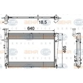 Kühler, Motorkühlung 8MK 376 745-611 von HELLA günstig für 137,76 € online kaufen