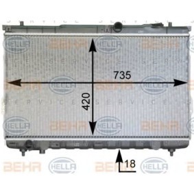 Kühler, Motorkühlung 8MK 376 762-351 von HELLA günstig für 232,52 € online kaufen
