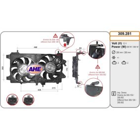 Kühlerlüfter 309.281 von AHE günstig für 172,51 € online kaufen