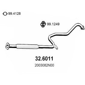 Mittelschalldämpfer für NISSAN von ASSO
