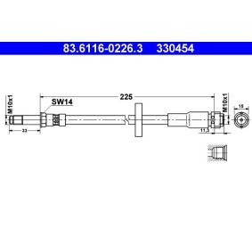 Achetez des Flexible de frein de chez ATE en ligne pour 911 Décapotable (993) à prix modérés