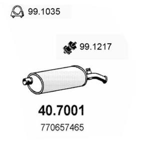 Compre Panela de escape traseira da ASSO 40.7001 a um preço baixo por 88,10 €