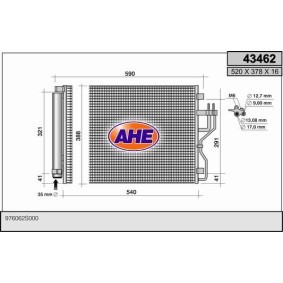 Klimakondensator 43462 von AHE günstig für 168,00 € online kaufen