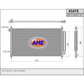 Acquista Condensatore climatizzatore da AHE 43476 a buon mercato per soli 180,71 €