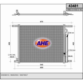 Klimakondensator 43481 von AHE günstig für 132,11 € online kaufen