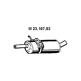 Mittelschalldämpfer 23.107.83 von EBERSPÄCHER günstig für 170,65 € online kaufen