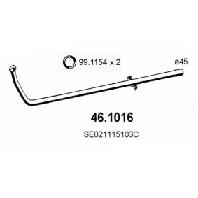 Compre Tubo de escape da ASSO 46.1016 a um preço baixo por 98,18 €